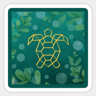 Modern turtle design Sticker